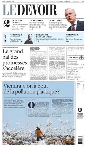 Cover of Le Devoir
