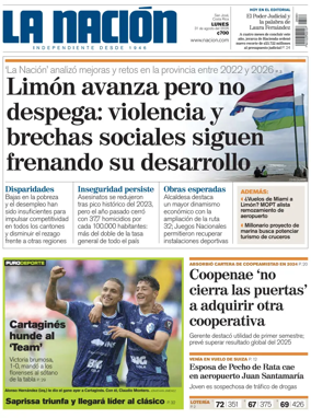 Cover of La Nacion (Costa Rica)