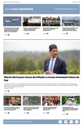 Cover of Euronews Business (Portuguese)
