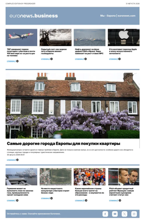 Cover of Euronews Business (Russian) Compiled Edition