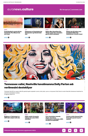 Cover of Euronews Culture and Sport (Turkish) Compiled Edition