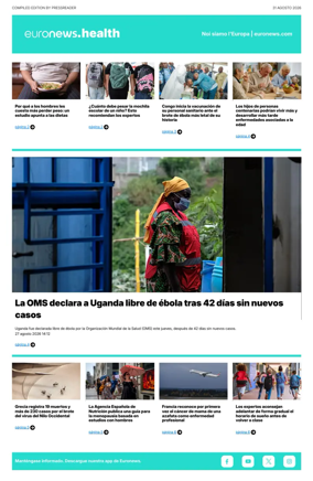 Cover of Euronews Health (Spanish) Compiled Edition