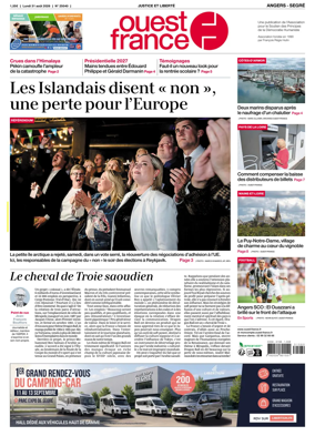 Cover of Ouest France (Angers / Segre)