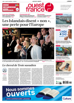 Cover of Ouest France (Lorient)
