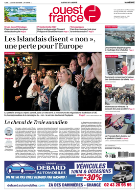 Cover of Ouest France (Mayenne)