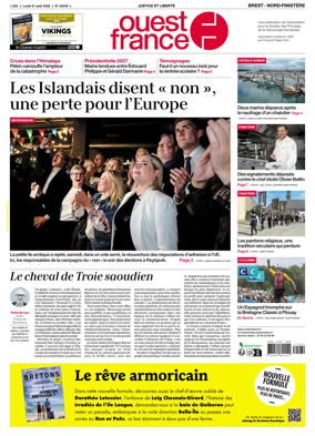 Cover of Ouest France (Nord-Finistere)