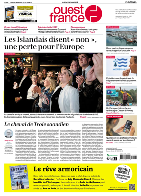Cover of Ouest France (Ploermel)