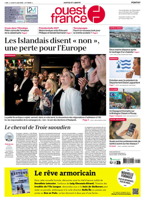 Cover of Ouest France (Pontivy)