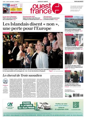 Cover of Ouest France (Pornic / Pays de Retz)
