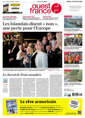 Cover of Ouest France (Redon / Pays de Vilaine)