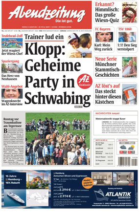 Cover of Abendzeitung Munchen