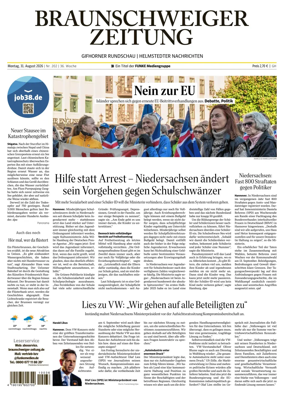 Cover of Braunschweiger Zeitung (Helmstedter Nachrichten)