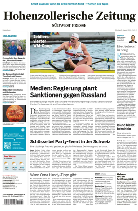 Cover of Hohenzollerische Zeitung