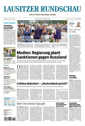 Cover of Lausitzer Rundschau