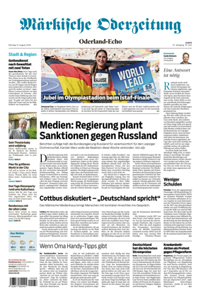 Cover of Markische Oderzeitung Oderland-Echo