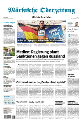 Cover of Markische Oderzeitung Strausberg