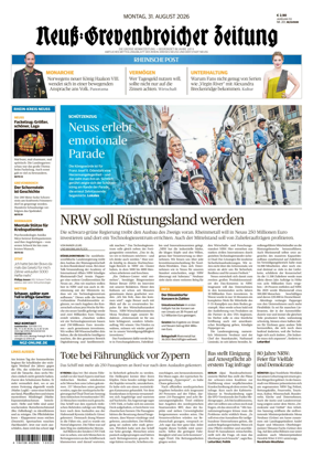 Cover of Neuss-Grevenbroicher Zeitung Neuss