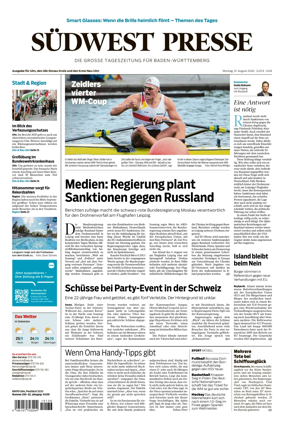 Cover of Sudwest Presse