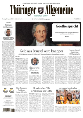 Cover of Thuringer Allgemeine (Arnstadt und Ilmenauz)