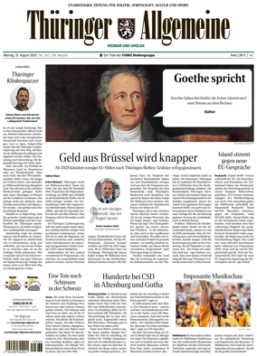 Cover of Thuringer Allgemeine (Weimar)