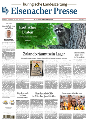 Cover of Thuringische Landeszeitung (Eisenach)