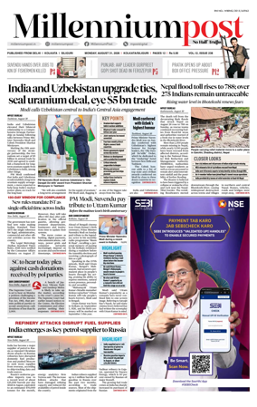 Cover of Millennium Post (Kolkata)