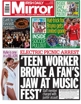 Cover of Irish Daily Mirror