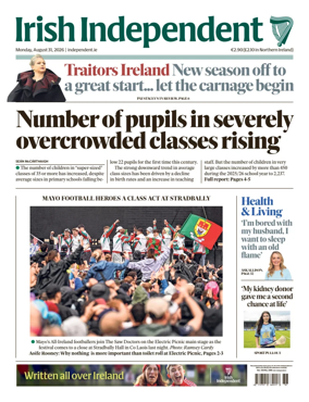 Cover of Irish Independent