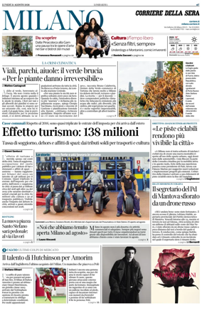 Cover of Corriere della Sera (Milano)