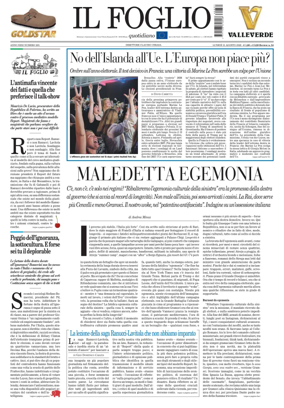 Cover of Il Foglio Quotidiano
