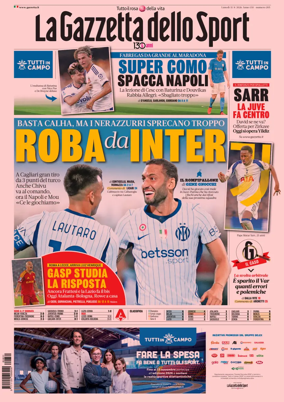 Cover of La Gazzetta dello Sport