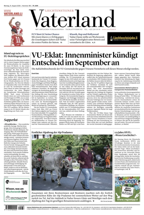 Cover of Liechtensteiner Vaterland