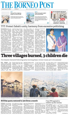 Cover of The Borneo Post (Sabah)