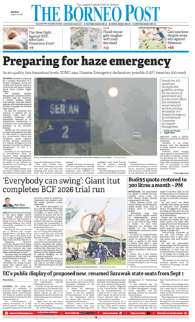 Cover of The Borneo Post (Sarawak)