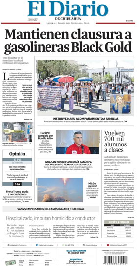 Cover of El Diario de Chihuahua