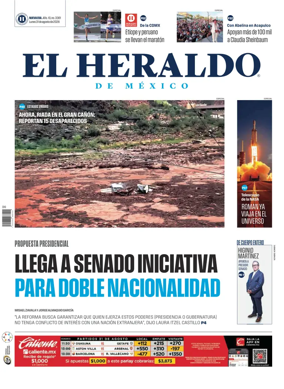 Cover of El Heraldo de Mexico
