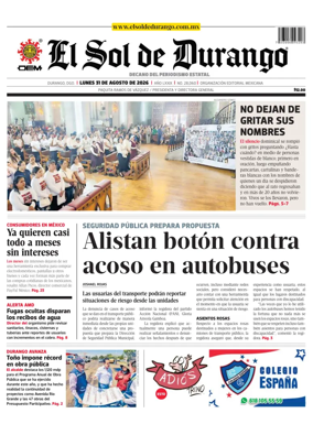 Cover of El Sol de Durango