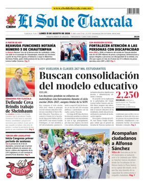 Cover of El Sol de Tlaxcala