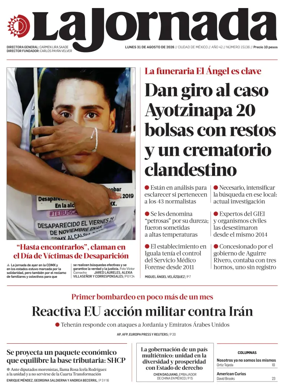 Cover of La Jornada