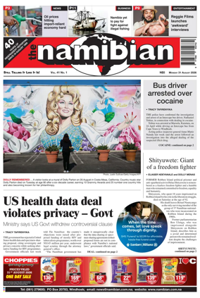 Cover of The Namibian