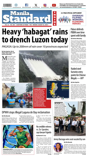 Cover of Manila Standard
