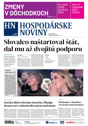 Cover of Hospodarske noviny