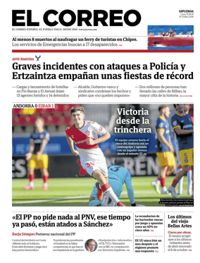 Cover of El Correo (Gipuzkoa)