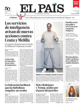 Cover of EL PAIS primera edicion