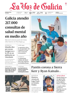 Cover of La Voz de Galicia (Ferrol)