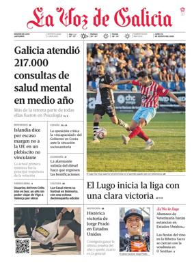 Cover of La Voz de Galicia (Lugo)