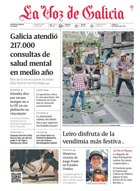 Cover of La Voz de Galicia (Ourense)