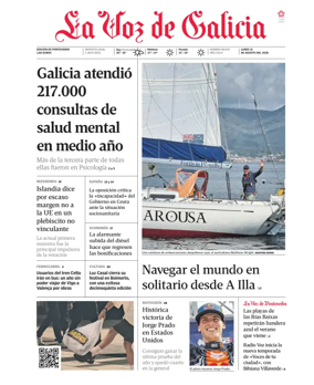 Cover of La Voz de Galicia (Pontevedra)