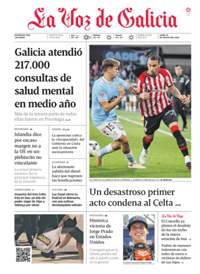 Cover of La Voz de Galicia (Vigo)