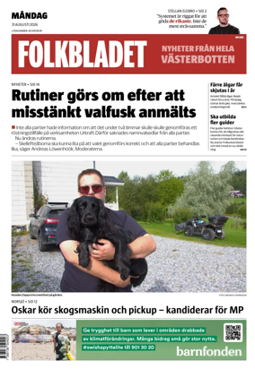 Cover of Folkbladet Vasterbotten